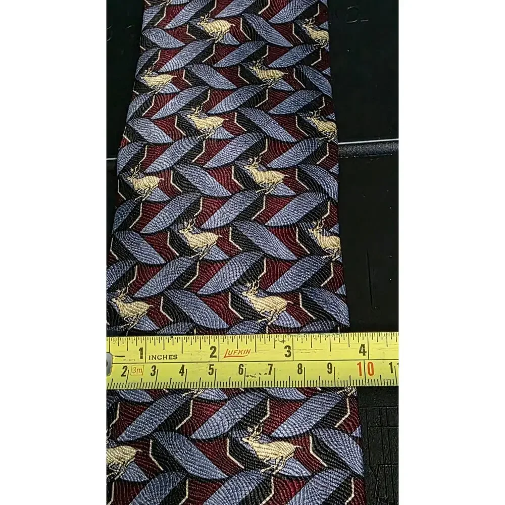 Johnson‎ Brothers running Deer Mens silk Necktie Tie made in USA